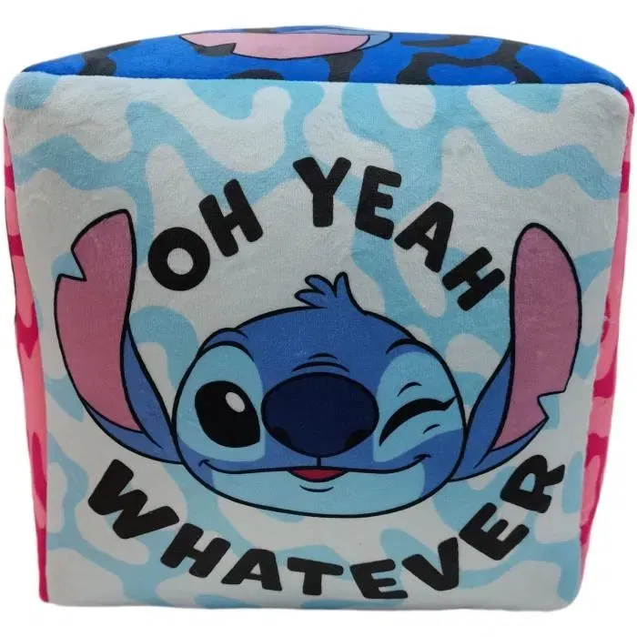 Stitch - Coussin décoratif cube premium Lilo & Stitch en microfibre 25 x 25 x 25 cm - Licence Disney Stitch - Coussin décoratif cube premium Lilo & Stitch en microfibre 25 x 25 x 25 cm - Licence Disney