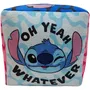 Stitch - Coussin décoratif cube premium Lilo & Stitch en microfibre 25 x 25 x 25 cm - Licence Disney