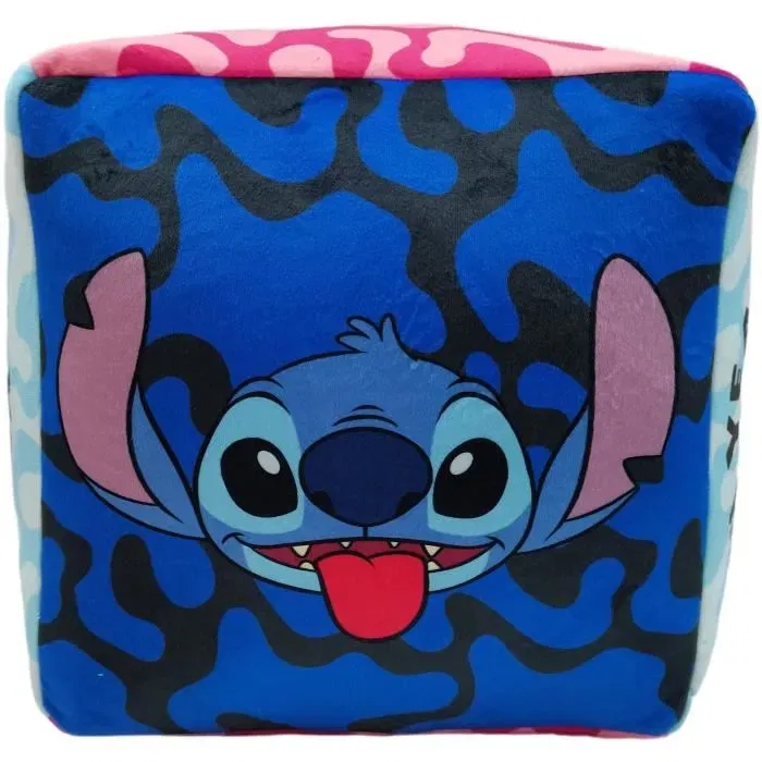 Stitch - Coussin décoratif cube premium Lilo & Stitch en microfibre 25 x 25 x 25 cm - Licence Disney Stitch - Coussin décoratif cube premium Lilo & Stitch en microfibre 25 x 25 x 25 cm - Licence Disney