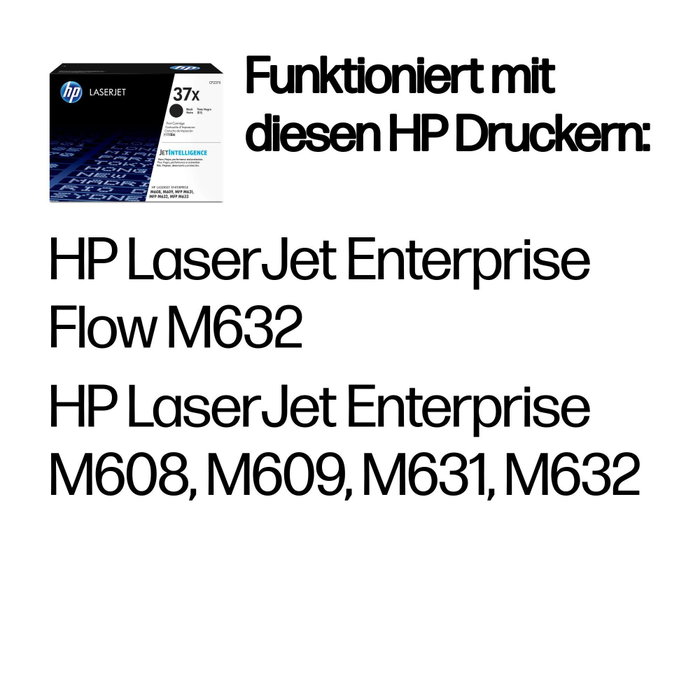 HP Cartouche de toner 37X noir grande capacité