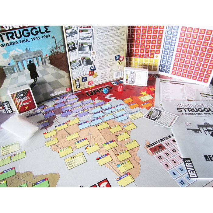Devir Twilight Struggle : La Guerra Fría - Jeu de société stratégique de la Guerre Froide, 2 joueurs, PEGI 14 Devir Twilight Struggle : La Guerra Fría - Jeu de société stratégique de la Guerre Froide, 2 joueurs, PEGI 14