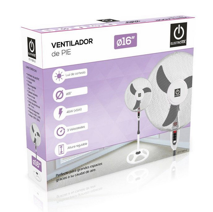 Thulos Pack de 2 Ventilateurs sur Pied 40 cm F16SFV2