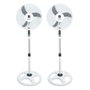 Thulos Pack de 2 Ventilateurs sur Pied 40 cm F16SFV2