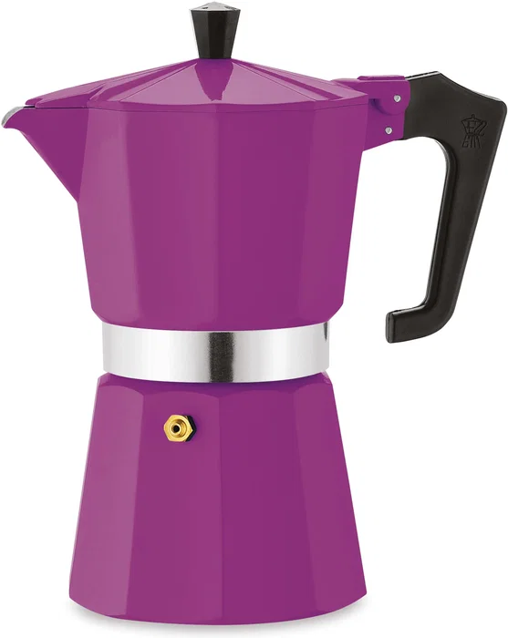 Pezzetti Italexpress - Cafetière italienne Moka en aluminium, 6 tasses, couleur lilas
