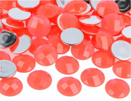 Innspiro Gemmes décoratives acryliques cercle rose fluor 18mm 200u. approx. Assortiment