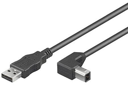 MicroConnect Câble USB 2.0 A-B Courbé, 1m, Noir MicroConnect Câble USB 2.0 A-B Courbé, 1m, Noir