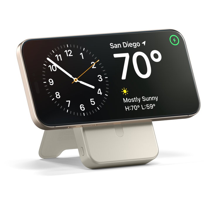 Satechi OntheGo Magnetic Qi2 Powerbank Stand 10000 mAh Sand