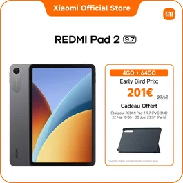 Xiaomi Redmi Pad 2 WiFi 9,7 pouces 4 Go 64 Go Gris graphite