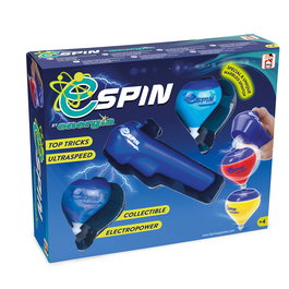 Chicos - E-Spin Energia, Toupie électronique avec lanceur électrique - Pack de 2 - Réf. 89085 - Pour enfants de 4 ans et plus