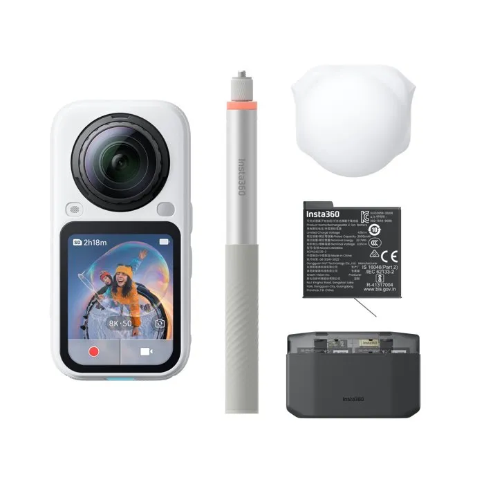 Insta360 X6 Essentials Bundle Arctic White - Caméra 360°
