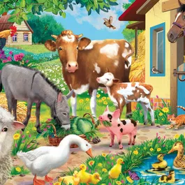Schmidt Spiele Puzzle Animaux de la ferme, 60 pièces, Dès 5 ans