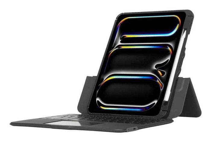 Targus Versavu Bluetooth Keyboard Case Étui Clavier pour iPad Pro 11" (M4) avec Trackpad Rétroéclairé Clavier Espagnol