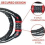 Master Lock Antivol Câble Articulé avec Combinaison et Clé, Noir