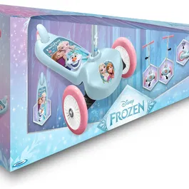 Trottinette Enfant 3 Roues La Reine Des Neiges RN246045 avec Direction Inclinable - Plateau Antidérapant, Frein Arrière, Roulements ABEC 5, Bleu