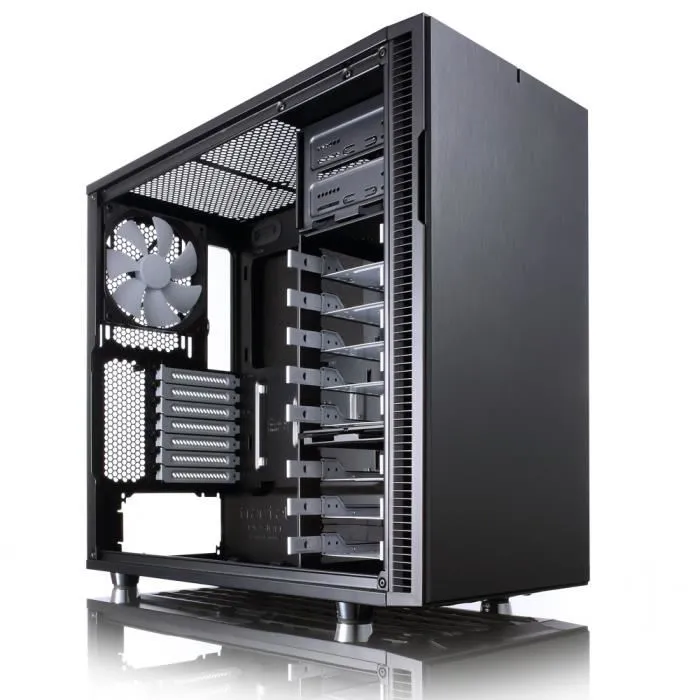 Boîtier PC Fractal Design Define R5 FD-CA-DEF-R5-BK - Moyen Tour ATX Noir - 2 Ventilateurs inclus, 2 Ports USB 3.0, 2 Ports USB 2.0, Audio