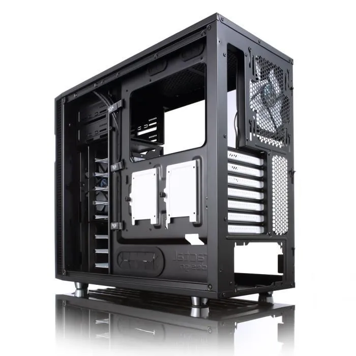 Boîtier PC Fractal Design Define R5 FD-CA-DEF-R5-BK - Moyen Tour ATX Noir - 2 Ventilateurs inclus, 2 Ports USB 3.0, 2 Ports USB 2.0, Audio
