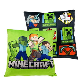 MOJANG STUDIOS Coussin Minecraft 38x38 cm en Velboa - Accessoire décoration gaming