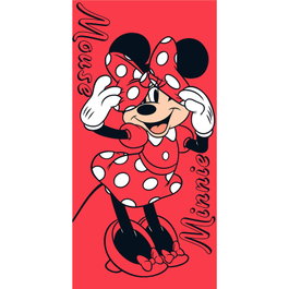 DISNEY Serviette de bain Minnie en coton 100% 140 x 70 cm