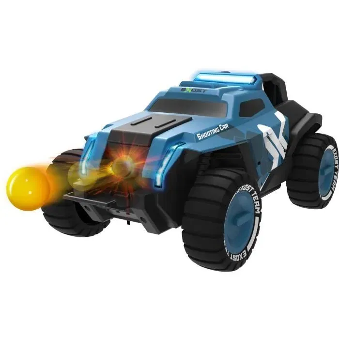 Silverlit - SHOOTING CAR - Voiture télécommandée à missile 1:14, 2,4 Ghz, rouge, 27 cm, pour enfants dès 6 ans, avec effets sonores et lumineux, vitesse 12 km/h