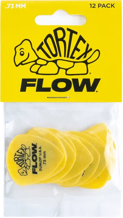 DUNLOP Pack de 12 médiators Tortex® Flow® - 0,73 mm DUNLOP Pack de 12 médiators Tortex® Flow® - 0,73 mm