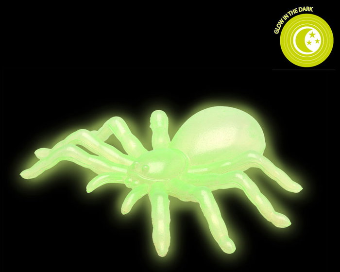 Pack de 2 araignées vertes fluorescentes de 10 cm qui brillent dans l'obscurité