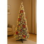 Sapin de Noël Home ESPRIT Blanc Rouge PVC Enneigé