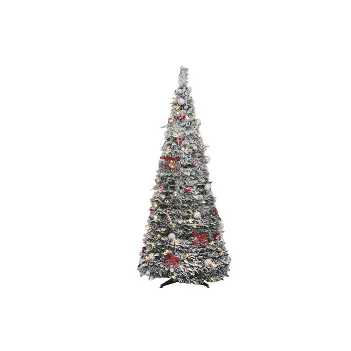 Sapin de Noël Home ESPRIT Blanc Rouge PVC Enneigé
