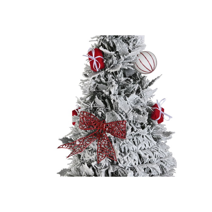 Sapin de Noël Home ESPRIT Blanc Rouge PVC Enneigé