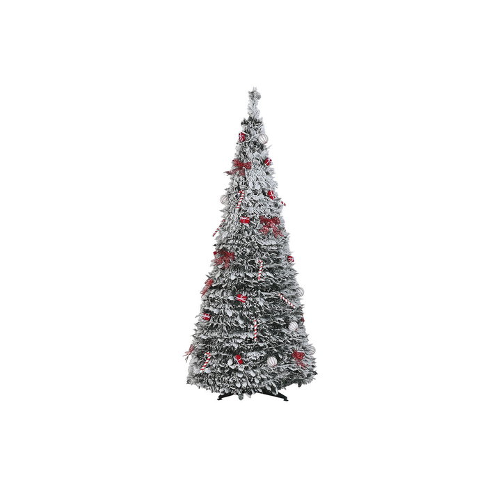 Sapin de Noël Home ESPRIT Blanc Rouge PVC Enneigé