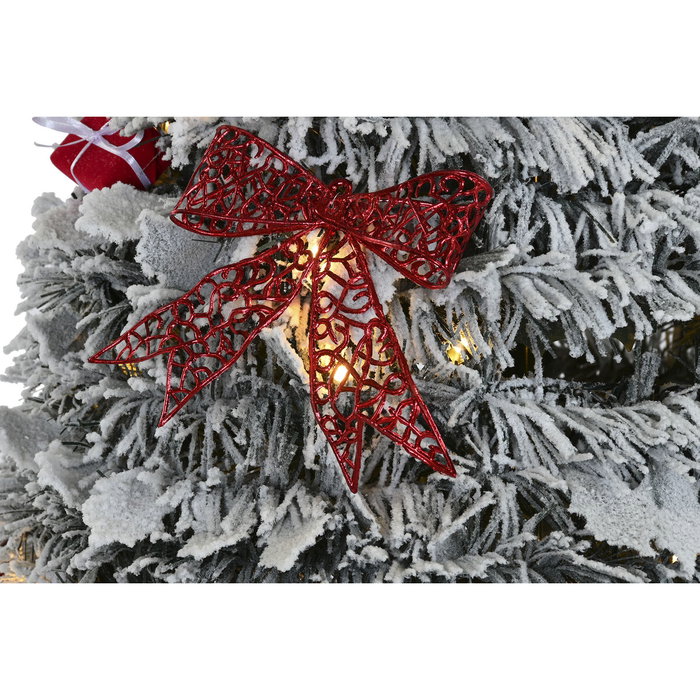 Sapin de Noël Home ESPRIT Blanc Rouge PVC Enneigé