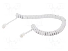 GEMBIRD Câble téléphonique spiral RJ10 blanc 2m