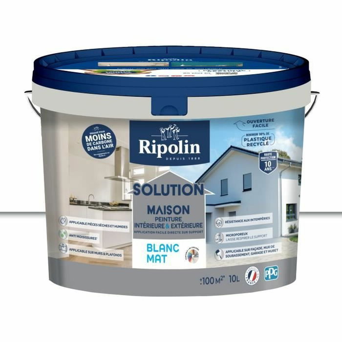 Ripolin Solution maison blanc mat - 10 L Ripolin Solution maison blanc mat - 10 L