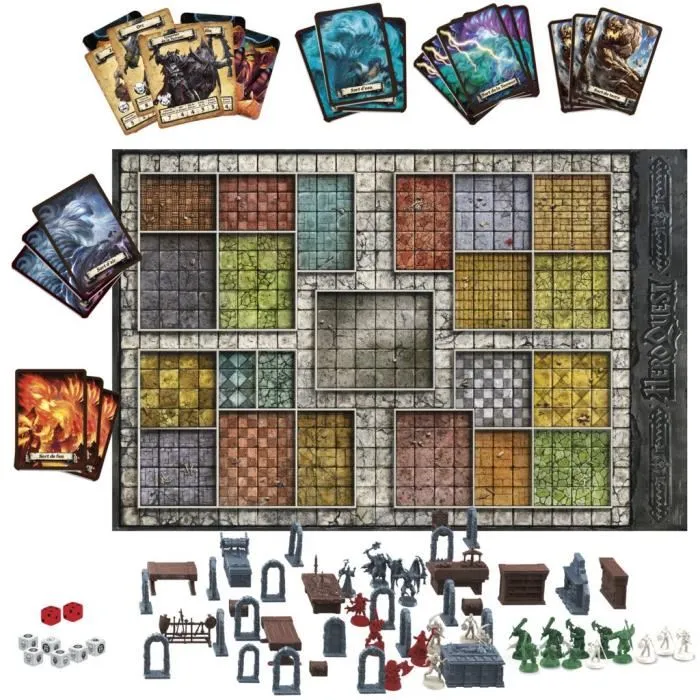 Hasbro Gaming Heroquest Systeme de Jeu, Jeu d'Aventures Fantastiques Style Donjon pour 2 à 5 Joueurs, Jeu de Société à Partir de 14 Ans
