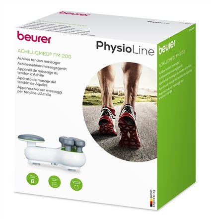 Beurer FM-200 Achillomed Appareil de Massage pour le Tendon d'Achille - 6 Têtes Rotatives, 2 Vitesses, Réglable en Hauteur et Largeur