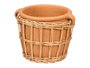 GifDecor Jarron Indalo Barro Mimbre Marron Naturel 26x16 cm (Set de 4)