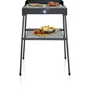 Severin PG8566 - Barbecue électrique sur pieds 2200 W, surface de cuisson 44.5 x 26 cm, thermostat réglable, grille inox, noir - Utilisable en table