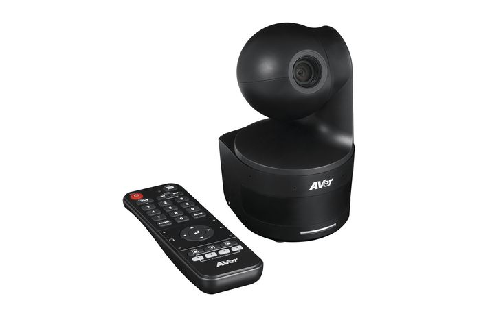 AVer DL10 Caméra de suivi pour enseignement à distance avec IA, 2 Mpx, HD, zoom optique x3 et total x6, micro à suppression de bruit, commande gestuelle, portable