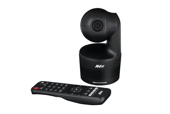 AVer DL10 Caméra de suivi pour enseignement à distance avec IA, 2 Mpx, HD, zoom optique x3 et total x6, micro à suppression de bruit, commande gestuelle, portable