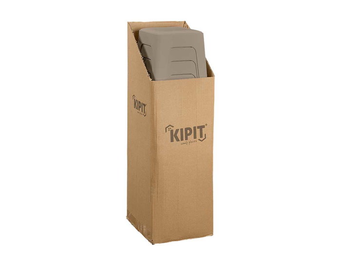 KIPIT Tabouret en plastique rembourré gris KIPIT Tabouret en plastique rembourré gris
