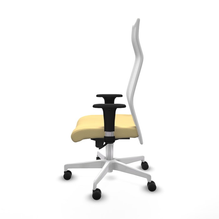 Piqueras y Crespo Chaise de Bureau Albacete XL Crème et Blanc Piqueras y Crespo Chaise de Bureau Albacete XL Crème et Blanc
