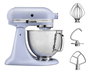 Kitchenaid 5KSM125 Robot de cuisine Artisan 4,8 litres - bol inox - batteur plat, fouet et crochet inclus - Lavande