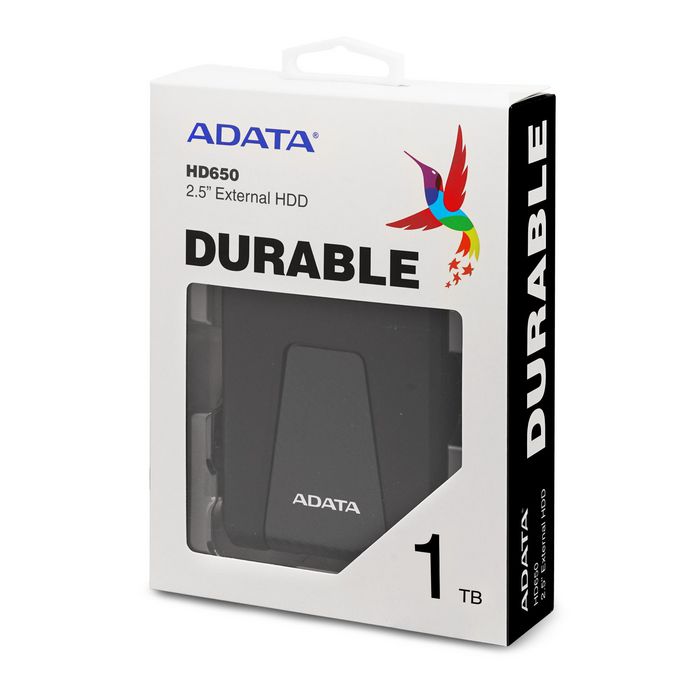 ADATA HD650 Disque Dur Externe Portable 1 To USB 3.1 Noir - Résistant aux chocs, Indicateur LED ADATA HD650 Disque Dur Externe Portable 1 To USB 3.1 Noir - Résistant aux chocs, Indicateur LED