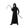 Déguisement enfantil sombre avec tunique noire et capuche