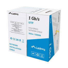 Lanberg Câble Réseau Cat6 U/UTP 305m Jaune