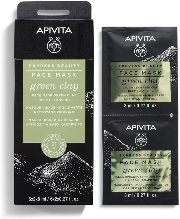 Apivita Ensemble Green Clay Nettoyage et purification, 2 pcs, 8 ml Apivita Ensemble Green Clay Nettoyage et purification, 2 pcs, 8 ml