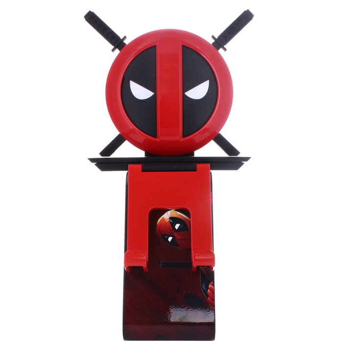 Cable Guy Ikon Support de Figure Deadpool Marvel 20 cm avec Base de Charge USB et LED, Compatible PS5/Xbox