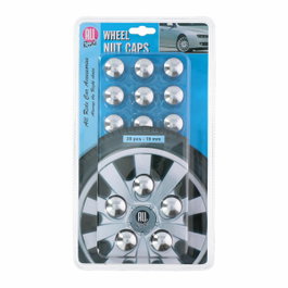 All Ride Lot de 20 enjoliveurs pour écrous de roue 19 mm, chromé