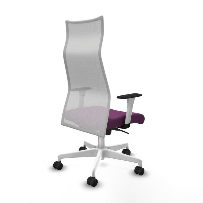 Piqueras y Crespo Chaise de Bureau Albacete Violet et Blanc