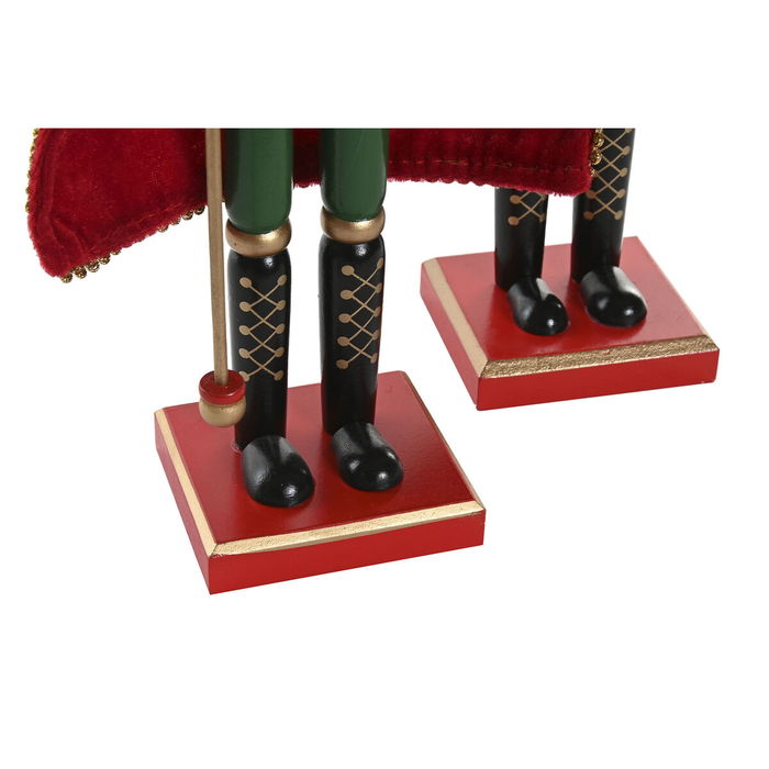 Décorations de Noël Home ESPRIT Multicouleur Casse-Noisette 20 x 20 x 38 cm (2 Unités)