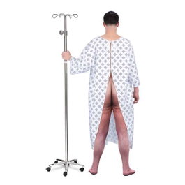 My Other Me Déguisement Adulte Patient d'Hôpital Taille Unique (Blouse et Collants) Blanc